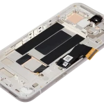 Google Pixel 8a Display + Frame With Fingerprint Sensor - Porcelain Refurbished