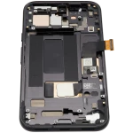 Google Pixel 8a Display + Frame With Fingerprint Sensor - Obsidian Refurbished