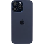 Apple iPhone 15 Pro Max Back Cover with Magnet Bazel incl NFC and Flash Flex - Blue Titanium Service Pack