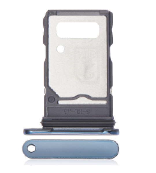Motorola Moto Edge 20 Pro (2021) Dual Sim Tray - Blue Vegan Leather OEM-Equivalent