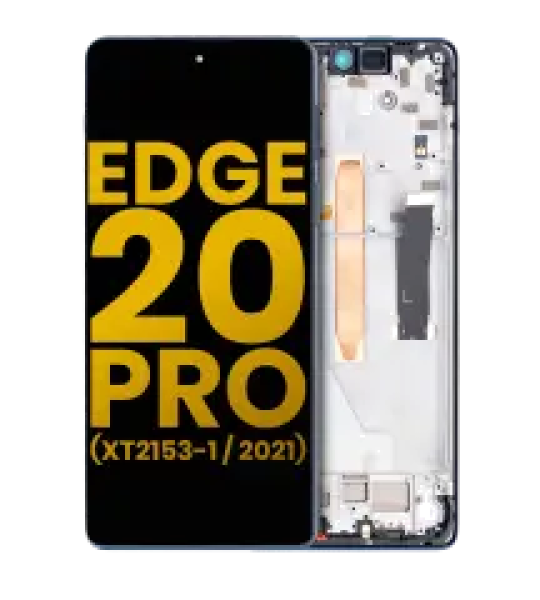 Motorola Moto Edge 20 Pro (2021) Display + Frame - Midnight Blue Refurbished
