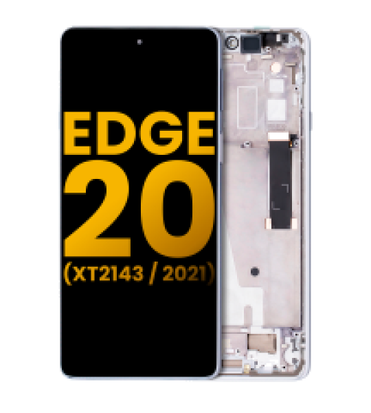 Motorola Moto Edge 20 (2021) Display + Frame - Frosted White Refurbished