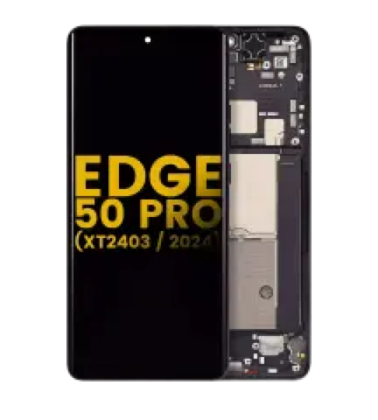 Motorola Moto Edge 50 Pro (2024) Display + Frame - Black Beauty Refurbished