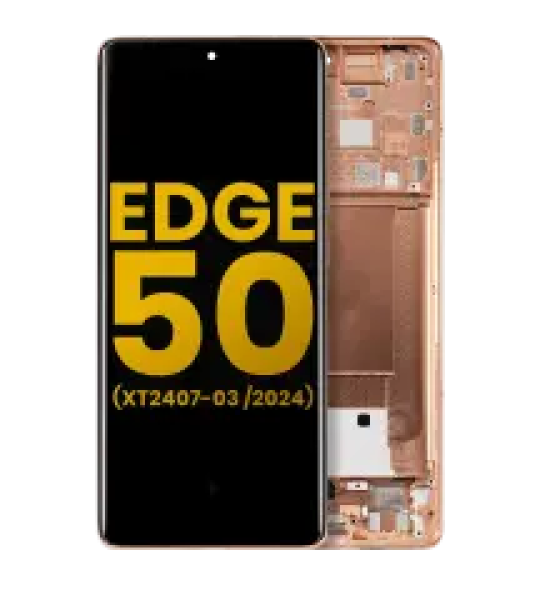 Motorola Moto Edge 50 (2024) Display + Frame - Peach Fuzz Refurbished