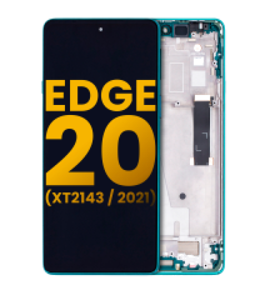 Motorola Moto Edge 20 (2021) Display + Frame - Frosted Emerald Refurbished