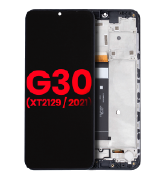 Motorola Moto G30 Display + Frame - Phantom Black AM Plus
