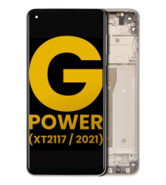 Motorola Moto G Power (2021) Display + Frame - Polar Silver Refurbished