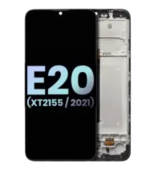 Motorola Moto E20 (2021) Display + Frame - Black SVP