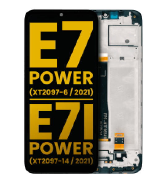 Motorola Moto E7 Power (2021) / E7i Power (2021) Display + Frame - Black Refurbished