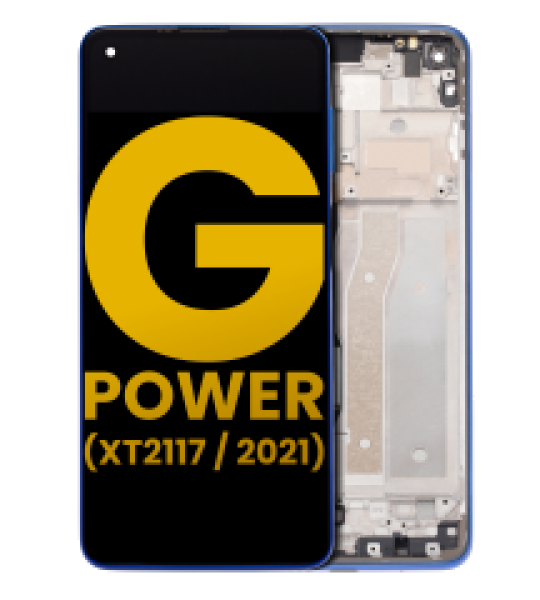 Motorola Moto G Power (2021) Display + Frame - Blue Refurbished