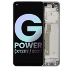 Motorola Moto G Power (2021) Display + Frame - Polar Silver SVP
