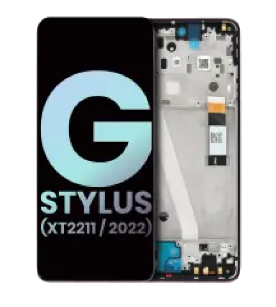 Motorola Moto G Stylus 4G (2022) Display + Frame - Metallic Rose SVP