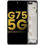 Motorola Moto G75 5G (2024) Display + Frame - Charcoal Gray Refurbished