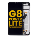Motorola Moto G8 Power Lite Display + Frame - Black Refurbished