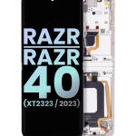 Motorola Moto Razr / Razr 40 (2023) Display + Frame (Main) - Vanilla Cream SVP