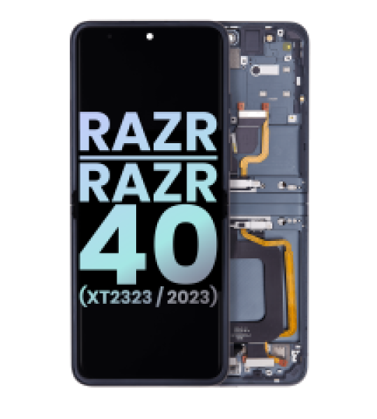 Motorola Moto Razr / Razr 40 (2023) Display + Frame (Main) - Sage Green SVP