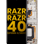 Motorola Moto Razr / Razr 40 (2023) Display + Frame (Main) - Vanilla Cream Refurbished