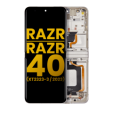 Motorola Moto Razr / Razr 40 (2023) Display + Frame (Main) - Vanilla Cream Refurbished
