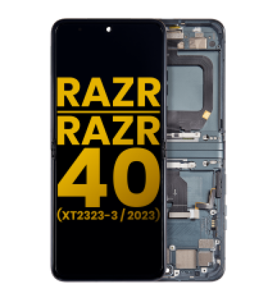 Motorola Moto Razr / Razr 40 (2023) Display + Frame (Main) - Sage Green Refurbished