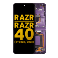 Motorola Moto Razr / Razr 40 (2023) Display + Frame (Main) - Summer Lilac Refurbished