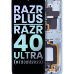 Motorola Moto Razr Plus / Razr 40 Ultra (2023) Display + Frame (Inner) - Glacier Blue SVP