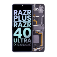 Motorola Moto Razr / Razr 40 (2023) Display + Frame (Inner) - Infinite Black SVP