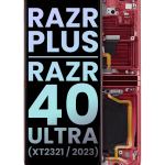 Motorola Moto Razr Plus / Razr 40 Ultra (2023) Display + Frame (Inner) - Viva Magenta SVP