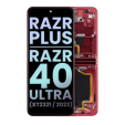 Motorola Moto Razr Plus / Razr 40 Ultra (2023) Display + Frame (Inner) - Viva Magenta SVP