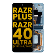 Motorola Moto Razr Plus / Razr 40 Ultra (2023) Display + Frame (Inner) - Glacier Blue Refurbished
