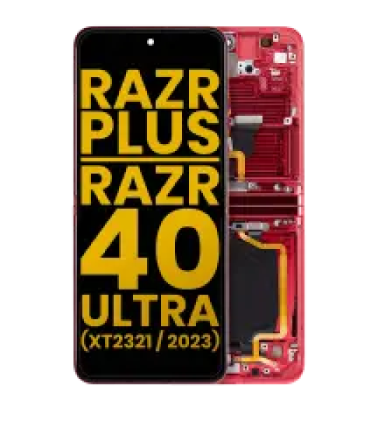 Motorola Moto Razr Plus / Razr 40 Ultra (2023) Display + Frame (Inner) - Viva Magenta Refurbished