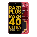Motorola Moto Razr Plus / Razr 40 Ultra (2023) Display + Frame (Inner) - Viva Magenta Refurbished