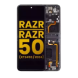 Motorola Moto Razr / Razr 50 (2024) Display + Frame (Main) - Koala Grey Refurbished