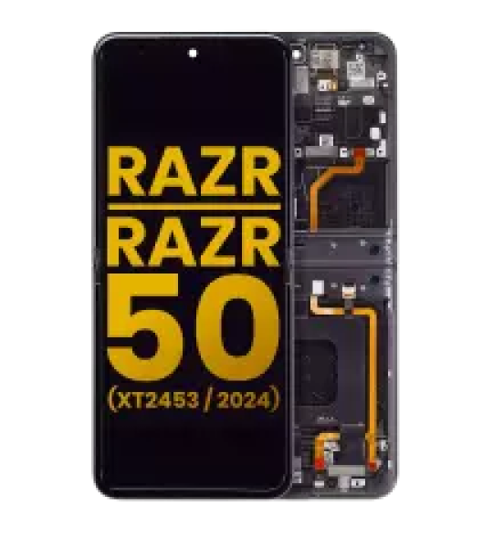 Motorola Moto Razr / Razr 50 (2024) Display + Frame (Main) - Koala Grey Refurbished