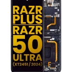 Motorola Moto Razr Plus / Razr 50 Ultra (2024) / Razr Plus (2025) Display + Frame (Inner) - Midnight Blue Refurbished
