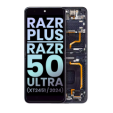 Motorola Moto Razr Plus / Razr 50 Ultra (2024) / Razr Plus (2025) Display + Frame (Inner) - Midnight Blue SVP