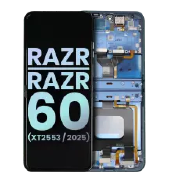 Motorola Moto Razr / Razr 60 (2025) Display + Frame - Gibraltar Sea SVP
