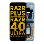 Motorola Moto Razr Plus / Razr 40 Ultra (2023) Display + Frame (Inner) - Glacier Blue Refurbished