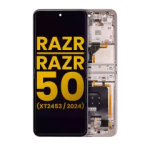 Motorola Moto Razr / Razr 50 (2024) Display + Frame (Main) - Beach Sand Refurbished