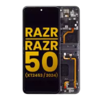 Motorola Moto Razr / Razr 50 (2024) Display + Frame (Main) - Koala Grey Refurbished