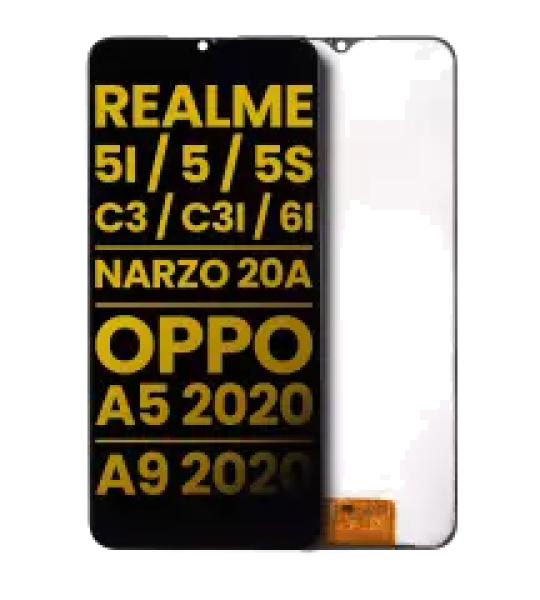 OPPO A5 (2020) / A9 (2020) / A11 / A11x / Realme 5i / 5 / 5S / C3i / 6i / Narzo 20A Display (No Frame) Refurbished