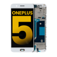 OnePlus 5 Display + Frame - White Refurbished