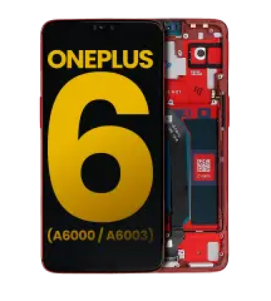 OnePlus 6 Display + Frame - Amber Red Refurbished
