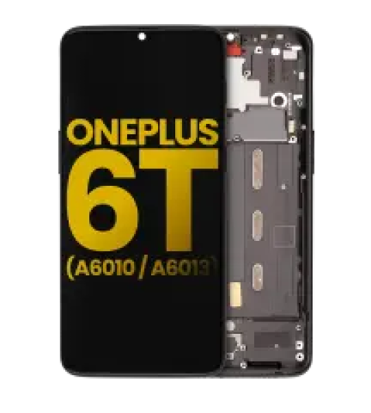 OnePlus 6T Display + Frame - Midnight Black Refurbished