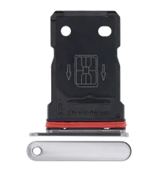 OnePlus 7T Single Sim Tray - Frosted Silver OEM-Equivalent