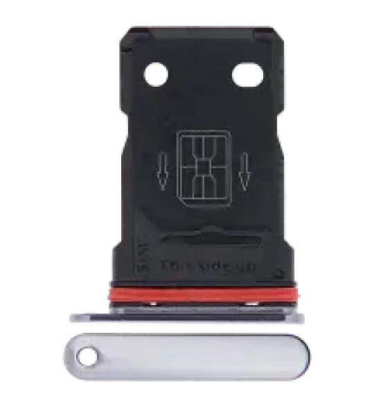 OnePlus 7T Dual Sim Tray - Frosted Silver OEM-Equivalent