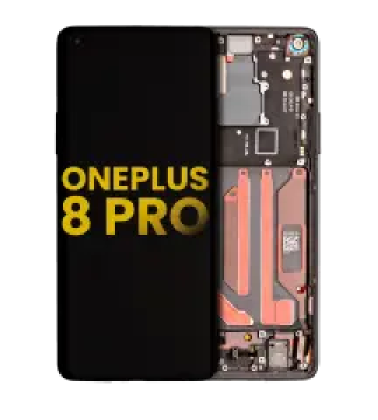 OnePlus 8 Pro Display + Frame - Onyx Black Refurbished