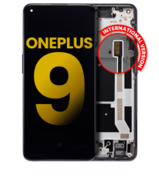 OnePlus 9 Display + Frame - Astral Black Refurbished