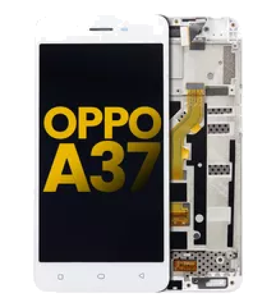 OPPO A37 Display + Frame - White Refurbished