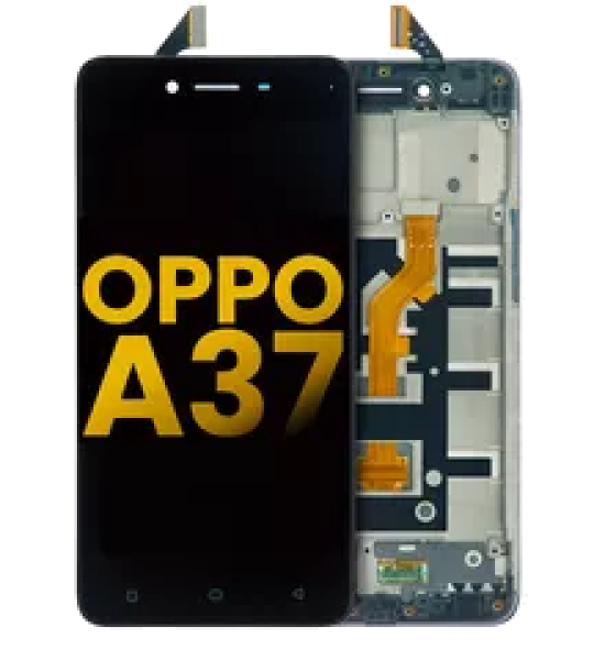 OPPO A37 Display + Frame - Black Refurbished