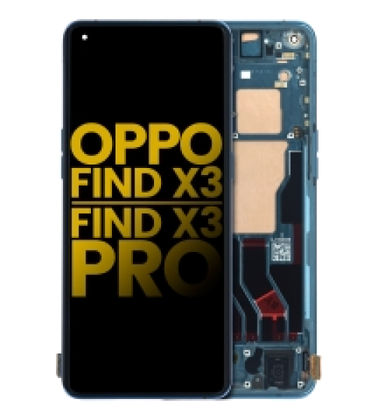 OPPO Find X3 / X3 Pro Display + Frame - Blue Refurbished